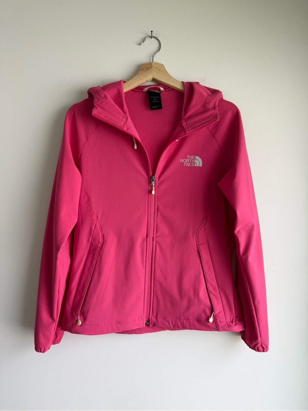The North Face Apex Hooded Soft Shell Jacket Pink Small